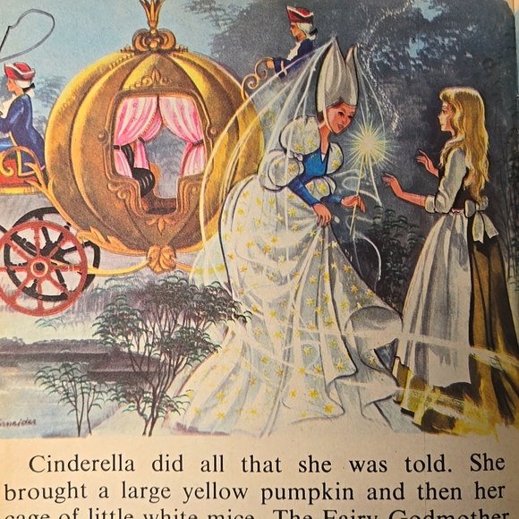 "Cinderella" VERY Vintage Beautiful 1967 Paperback Book Finland Beautiful - Picture 6 of 16